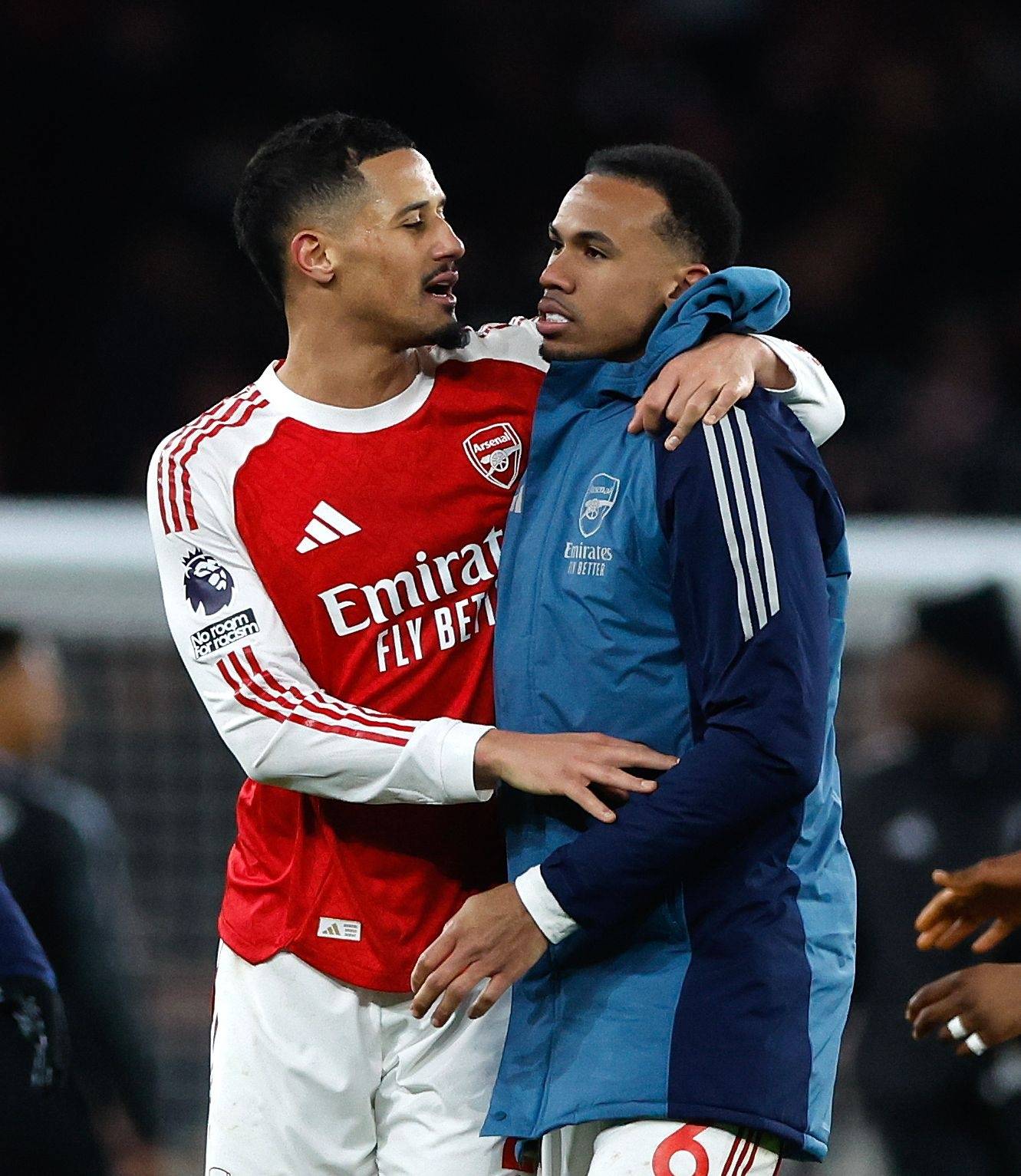 阿森纳争冠最大依仗 加布里埃尔+萨利巴 身价1.65亿 仅花5600万